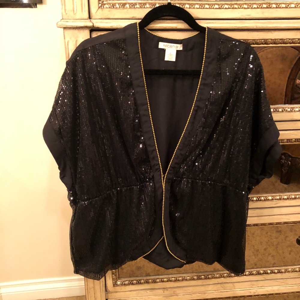 Black sequin dressy jacket